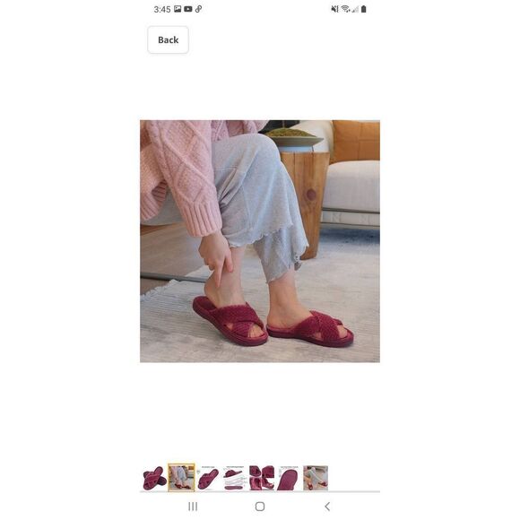 New Size 5/6 Dena Lives Memory Foam Open Toe Cross Band Arch Support Slippers - Picture 2 of 9